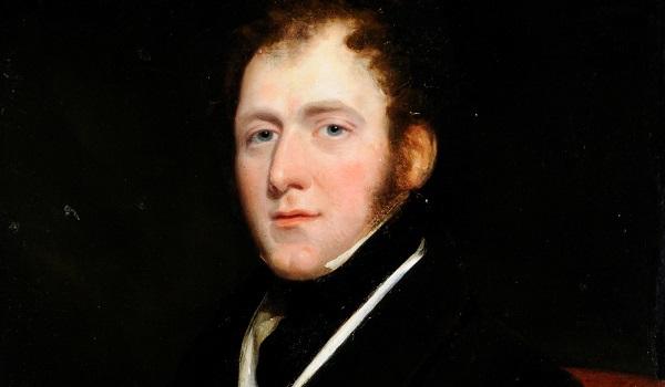 Portrait painting of Henry Walker with dark background
